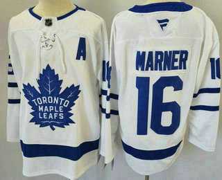 Mens Toronto Maple Leafs #16 Mitch Marner White Authentic Jersey